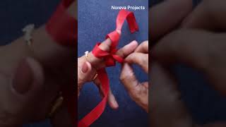 Easy Double Bow in 1 Min 😯  DIY Bow for Christmas Gift Box  christmasbow [upl. by Nylsej]