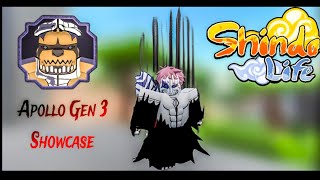 Shindo life Apollo Gen 3 Showcase [upl. by Ynnaj]