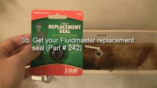 How to fix a toilet replacing the Fluidmaster 400 fill valve seal HD [upl. by Oshinski39]