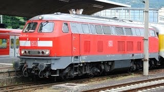 Baureihe 218  BR 218 in Heidelberg Stuttgart Ulm  Wissembourg Elsass [upl. by Ahsiyt182]