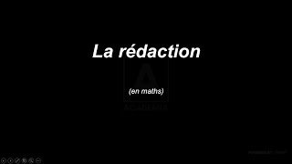 La rédaction en maths COURS COMPLET TLE PRÉPA [upl. by Walling369]