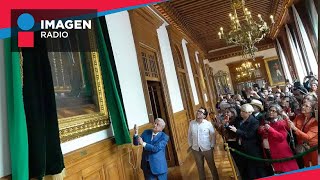 Devela López Obrador retrato al óleo que estará en Palacio Nacional [upl. by Basham]