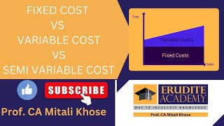 Variable Cost vs Fixed Cost vs Semi  variable Cost [upl. by Lenny470]