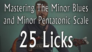 25 Licks The Minor Pentatonic amp Blues Scale ALL 5 Positions [upl. by Lynnet]