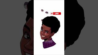 Spider Man Verse 3 Miles Morales Eyes Changing art shorts spiderman [upl. by Hsiwhem]