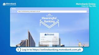 How to Pay Bills with Metrobank Online [upl. by Eselahs]