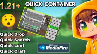 Advanced Container Better UI Quick Settings Quick LootMove client for mcpe 121 [upl. by Aineval]