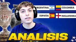 ¿ARGENTINA o COLOMBIA ¿ESPAÑA o INGLATERRA ¿QUIENES GANAN LA COPA AMERICA y EUROCOPA  ANALISIS [upl. by Odlareg]