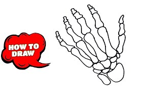 How to Draw a Skeleton Hand on your Hand  Skeleton Hand Drawing Tutorial [upl. by Cyprus]