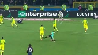 Fail Nantes vs Psg referee Tony Chapron kicks a player [upl. by Thorrlow]