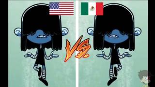 The loud house 🎤really loud musicenglish vs españolLucy loud🎵song of silence🎵 [upl. by Grissel]