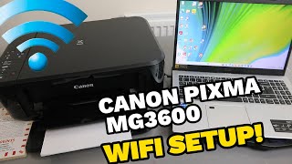 HOW TO DO CANON PIXMA MG3600 WIRELESS SETUP Canon PIXMA WIFI Setup [upl. by Nehemiah470]