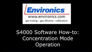 Environics S4000  Concentration Mode Management [upl. by Benoit574]