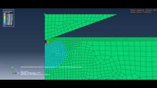 Maximum plane stress  Indentation of brittle coating using abaqus [upl. by Lindi]