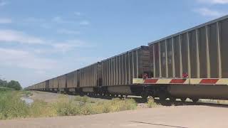 BNSF 6285 Leads Loaded Coal at CR 21 [upl. by Faludi539]