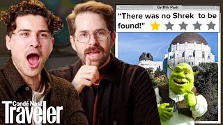 Smosh React to 1Star Reviews of Los Angeles Landmarks  OneStar Reviews  Condé Nast Traveler [upl. by Mylan]