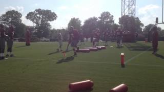 Alabama Outside Linebacker Drills Southern Miss Week 9814 [upl. by Kassaraba656]