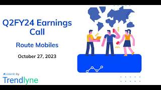 Route Mobile Earnings Call for Q2FY24 [upl. by Trinette]