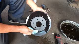 How to Replace the Front Brake Pads amp Rotors on a 2012 Nissan Frontier [upl. by Lebasiairam]