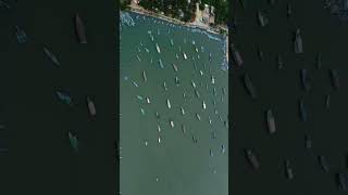 Aerial view of KoyilandyHarbour koyilandy harbour drone kozhikode fishmarket boat [upl. by Nels]