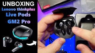 UNBOXING  Lenovo thinkplus Live Pods GM2 Pro FONE BOM E BARATO✅🤑 [upl. by Yrakaz]