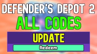 New Defenders Depot 2 Tower Defense Codes  Roblox Defenders Depot 2 Codes January 2024 [upl. by Gnehc61]