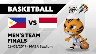 KL2017 29th SEA Games  Mens Basketball  FINALS  PHI 🇵🇭 vs INA 🇮🇩  26082017 [upl. by Boudreaux]