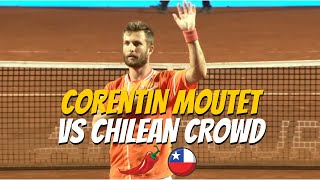 Corentin Moutet vs Chilean crowd fun and spicy moments but classy speech at the end Santiago Open [upl. by Milda]