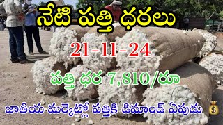 21112024 today cotton prices warangal khammam cotton prices adoni cotton price todayపత్తి ధరలు [upl. by Eshelman508]