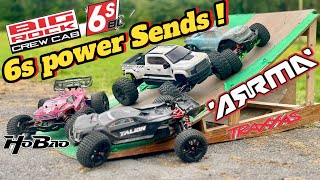 Ultimate 6S Power Sends  with Arrma Big Rock Traxxas amp Hobao [upl. by Enneirda]