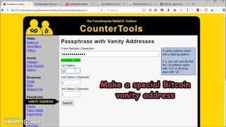 Bitcoin Vanity Address [upl. by Korry]