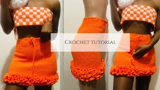 How to crochet ruffle skirt  n00rvana inspired [upl. by Guglielma829]