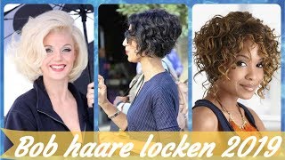 Die fetzige 👍 20 Ideen zu frisuren bob mit locken 2019 [upl. by Ybbed717]