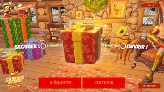 ON OUVRE LE CADEAU HIVERNAUX DU JOUR 2 SUR FORTNITE   RECOMPENSES GRATUITES [upl. by Ahsoyem]