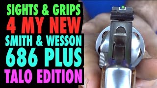 SampW 686 Talo wUnfluted Cylinder Grip amp Sight Upgrade [upl. by Buckels]