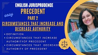 PRECEDENT PART 2  CIRCUMSTANCES THAT INCREASE AND DECREASE AUTHORITY OF PRECEDENT  LLB LLM CSS [upl. by Renita]