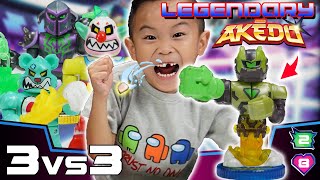 Can Daddy Beat My Legendary Akedo Ultimate Arcade Warrior in Battle Part 2 [upl. by Erbas62]