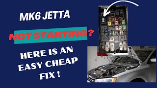 MK6 Volkswagen Jetta code P0864 no communication with TCM not starting here is the easy Cheap Fix [upl. by Nnahoj946]