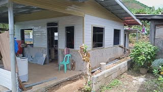 Half Metal Cladding House Design Idea  Yolanda Type All Steel amp Cement Materials  Filipino [upl. by Ahseryt]