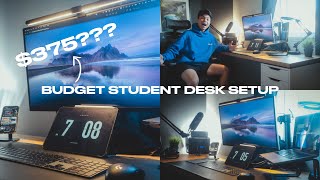 BUDGET STUDENT DESK SETUP TOUR  Minimal amp Efficient [upl. by Sabrina915]