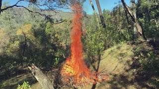 Land Management Removal of Excessive Fuel Loads with Burn Piles [upl. by Savinirs188]