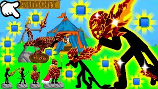 SUMMON TREX LAVA VS GIANT LAVA ARMY MOD MAX POWER VS UPGRADE  STICK WAR LEGACY [upl. by Natehc]