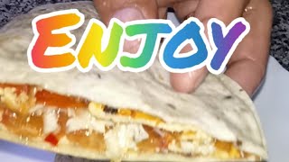 asmr enjoy breakfast with a wrap eggomellete [upl. by Danielson]