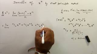 Derivative of x power n by first principle method [upl. by Araek]