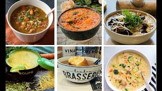 6 Recettes de soupes chaudes pas chères et réconfortantes [upl. by Atsilac]