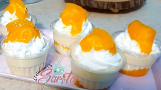 Gelatina de Durazno con Queso Crema reposteandoconsarita [upl. by Kerrie]