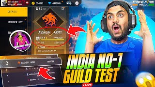 LIVE V BADGE GUILD TEST ASSASSINS ARMY IS LIVE Free Fire india 10000000 Subscribers challenge [upl. by Nelleeus]