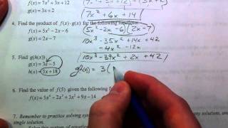 Algebra 2 Midterm Review 19 [upl. by Yettie]