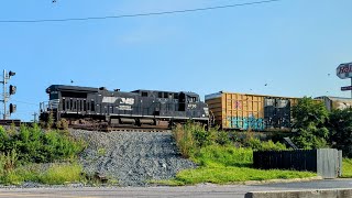 Westbound long hood forward NS Sharon Yard to Gest Street Yard transfer train [upl. by Aisya]