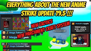 Everything about the new Anime Strike Update 195  New Pachments Craft System and Exotics [upl. by Jerrylee]